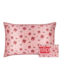 Pure Silk Queen Pillowcase with Lace Trim in Emmie
