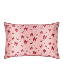 Pure Silk Queen Pillowcase with Lace Trim in Emmie