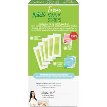 Nad's Hair Removal Wax Facial Strips 16 pack