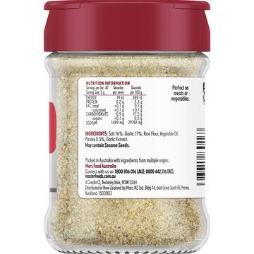 MasterFoods Large Garlic Salt Seasoning 210g