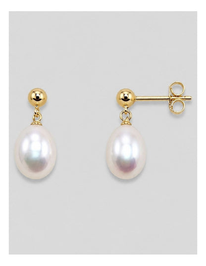 Gold Baroque Pearl Earrings