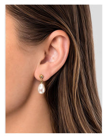 Gold Baroque Pearl Earrings