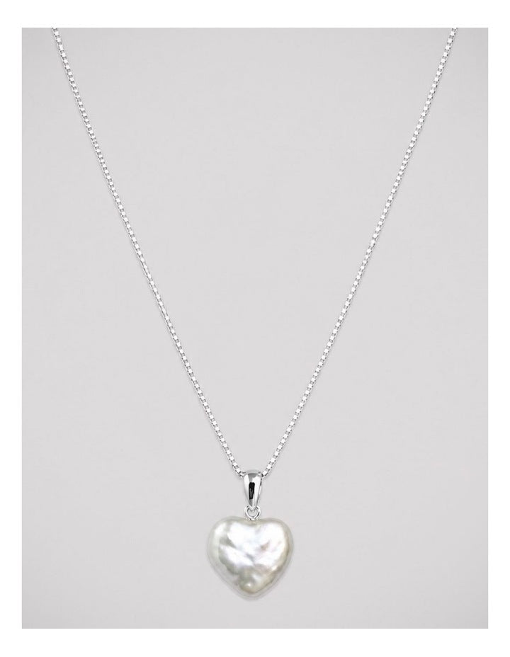 Heart Pearl Silver Pendant