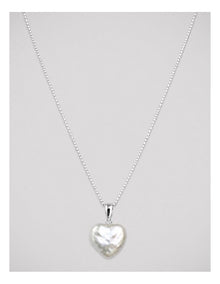 Heart Pearl Silver Pendant