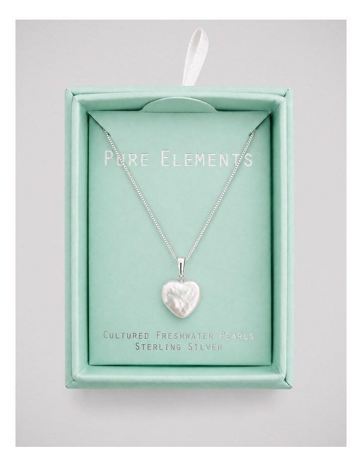 Heart Pearl Silver Pendant