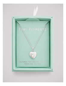 Heart Pearl Silver Pendant