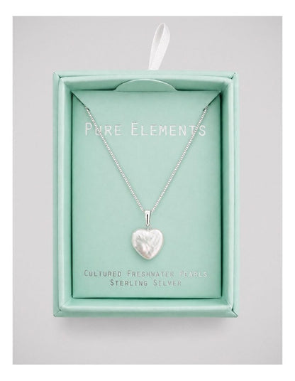 Heart Pearl Silver Pendant