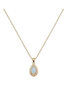 Lab Grown Opal Teardrop Pendant