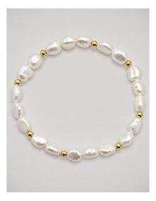 Baroque Freshwater Pearl Gold Bracelet