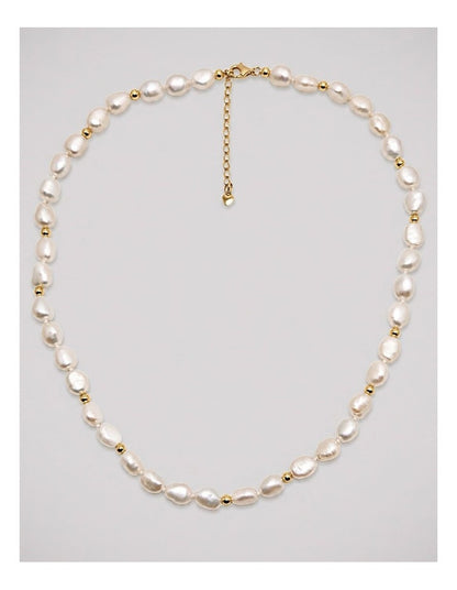 Baroque Freshwater Pearl Gold Necklace