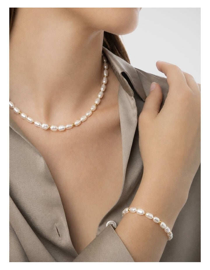 Baroque Freshwater Pearl Gold Necklace