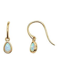 Lab Grown Opal Dainty Hook Earrings