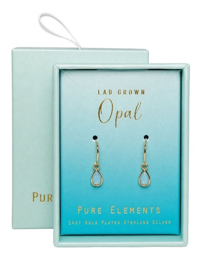 Lab Grown Opal Dainty Hook Earrings
