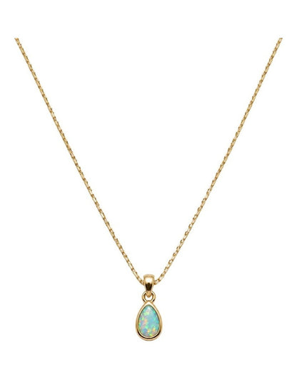 Lab Grown Opal Dainty Pendant