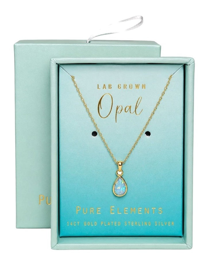Lab Grown Opal Dainty Pendant