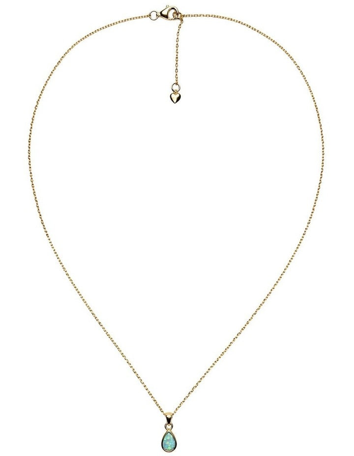 Lab Grown Opal Dainty Pendant