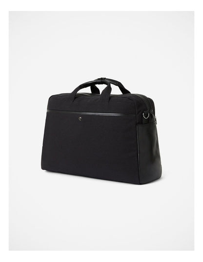 Marius Leather Trim Holdall in Black