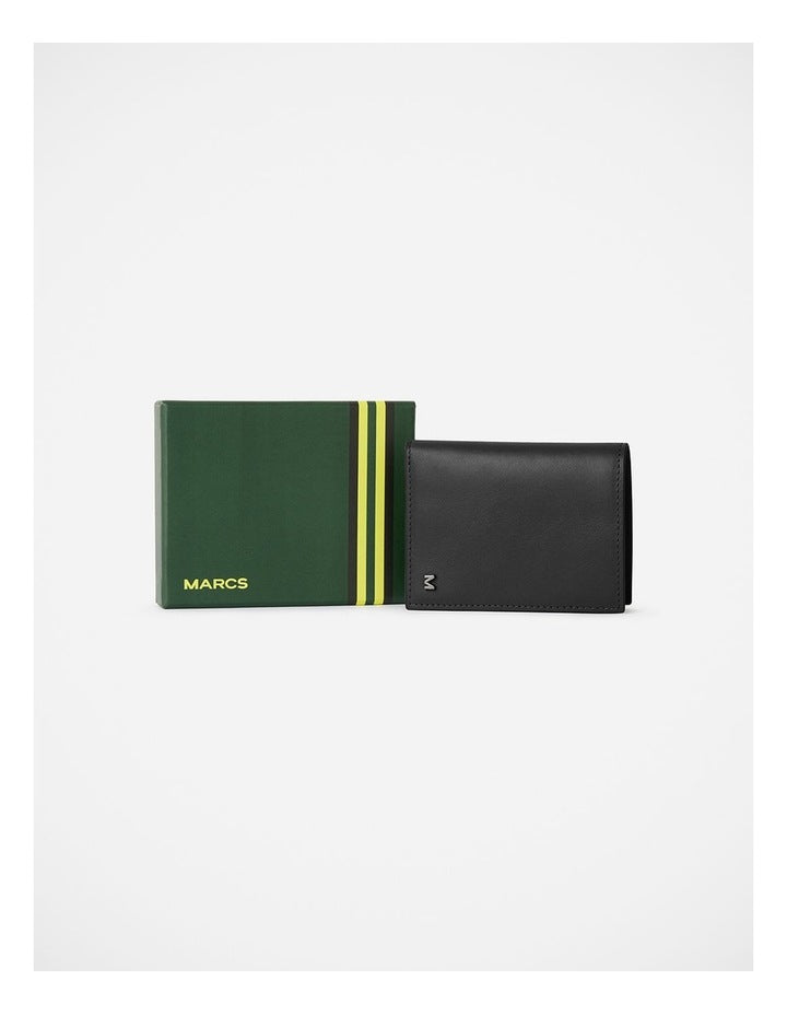 Hayden Leather Bi-Fold Wallet in Black