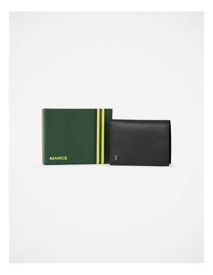 Hayden Leather Bi-Fold Wallet in Black