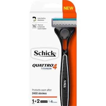 Schick Mens Razor Quattro Titanium Kit each