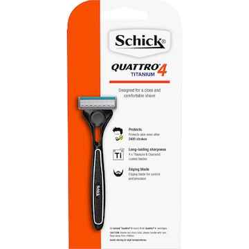 Schick Mens Razor Quattro Titanium Kit each