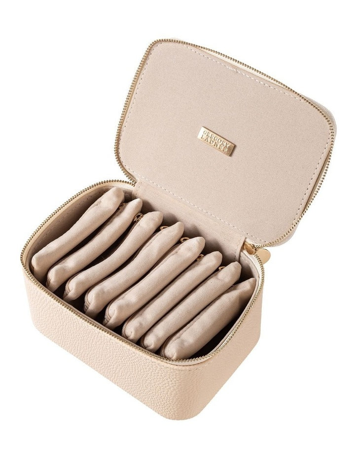 Gregory Ladner Medium Jewellery Box With Pouches  GBJD001M in Blush