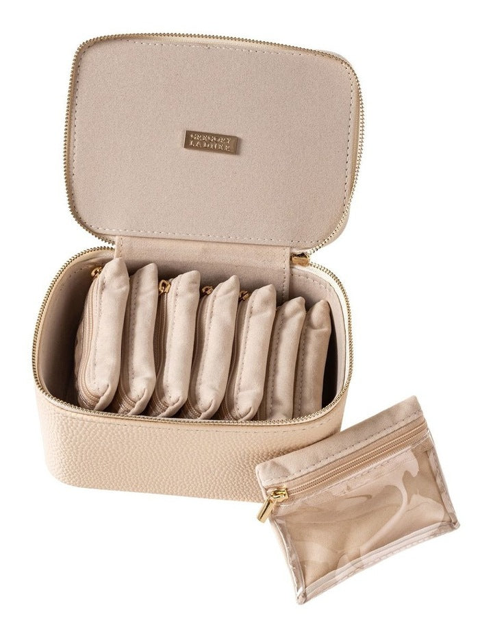 Gregory Ladner Medium Jewellery Box With Pouches  GBJD001M in Blush