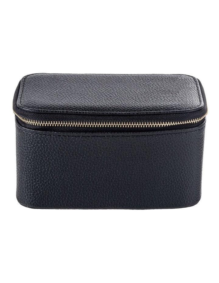 Gregory Ladner Medium Jewellery Box With Pouches  GBJD001M in Black