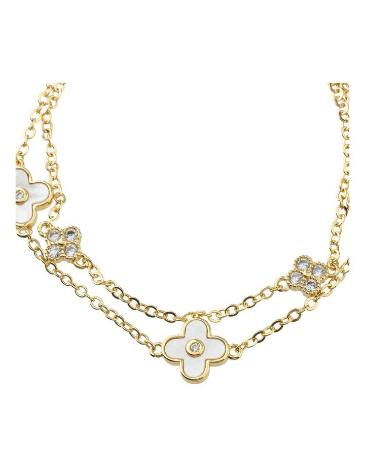 Gregory Ladner Layered Clover Bracelet GJBF008M in Gold