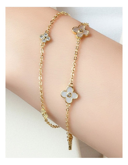Gregory Ladner Layered Clover Bracelet GJBF008M in Gold