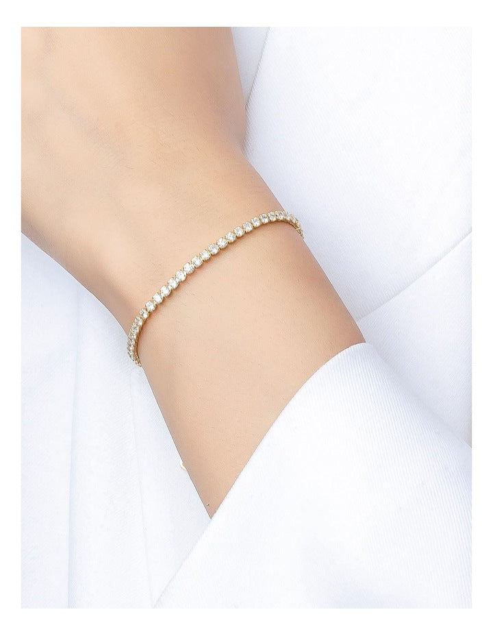 Gregory Ladner CZ Tennis Bracelet GJBF011M in Gold