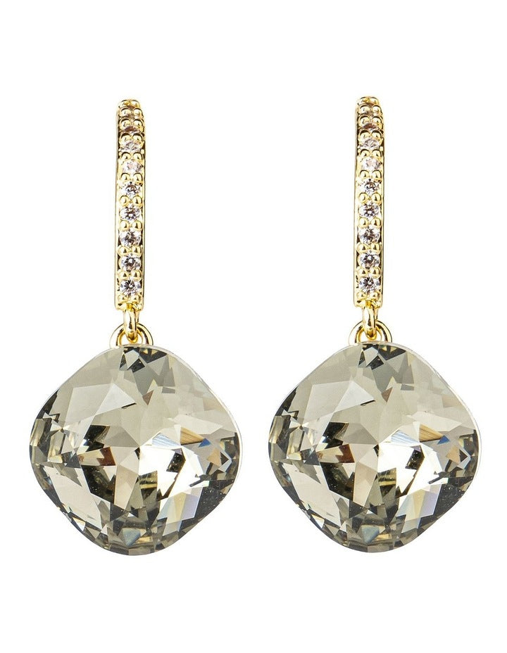 Gregory Ladner Stone Drop Earrings in Gold and Grey