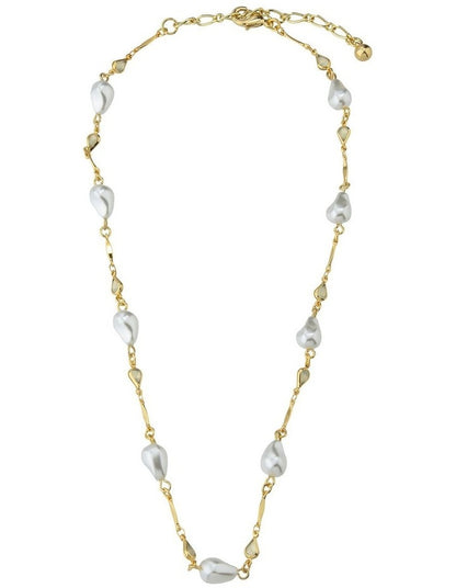 Gregory Ladner Baroque Pearl Chain Necklace GJNF010M in Gold