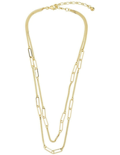 Gregory Ladner Long Link Layered Chain Necklace GJNF011M in Gold