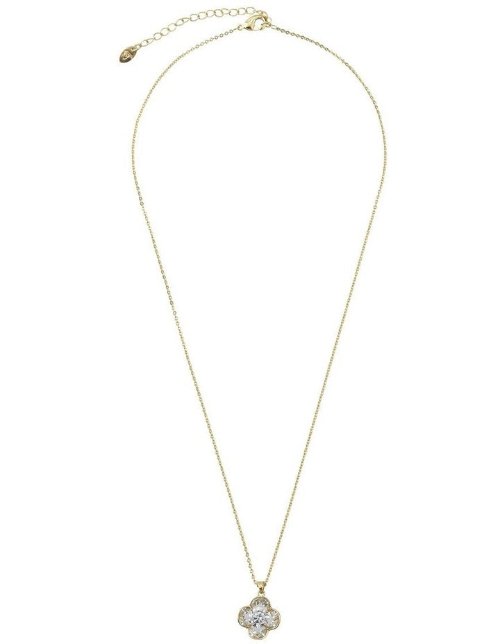 Gregory Ladner CZ Clover Gift Box Set GJNF014M in Gold
