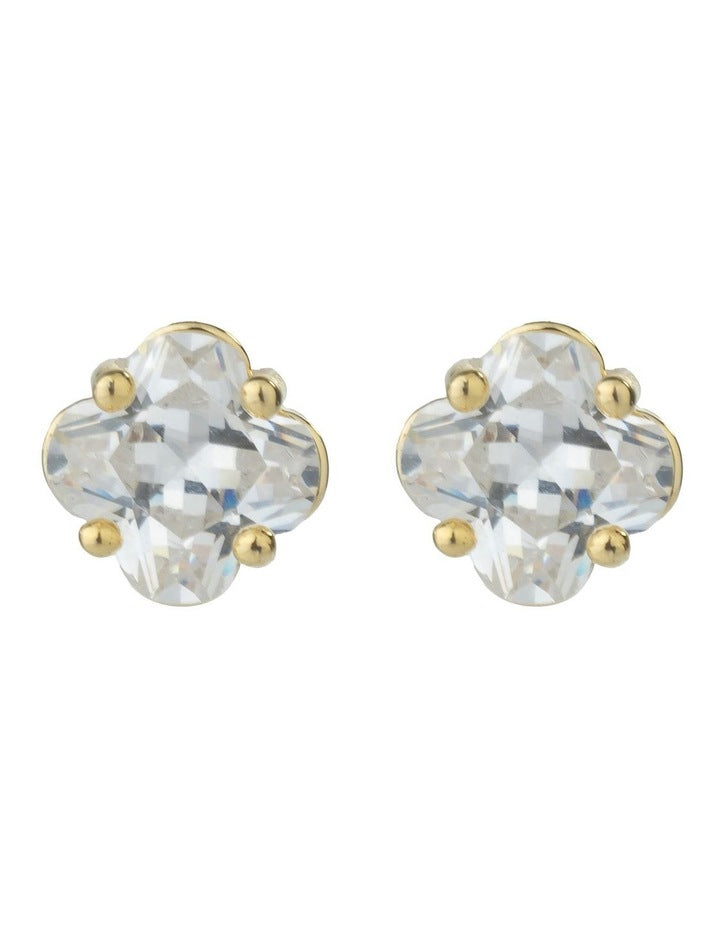 Gregory Ladner CZ Clover Gift Box Set GJNF014M in Gold
