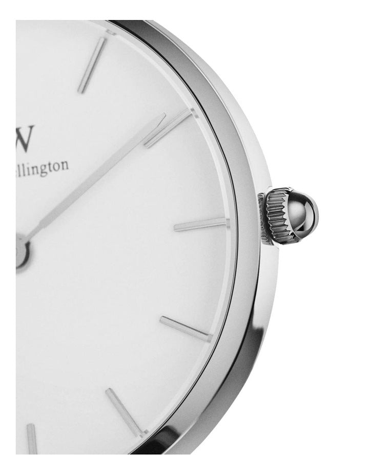 40mm Classic St Mawes Leather Watch in Silver