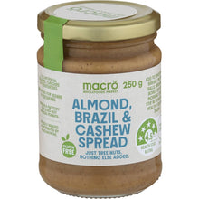 Macro Natural Brazil, Almond & Cashew Spread 250g