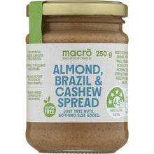 Macro Natural Brazil, Almond & Cashew Spread 250g