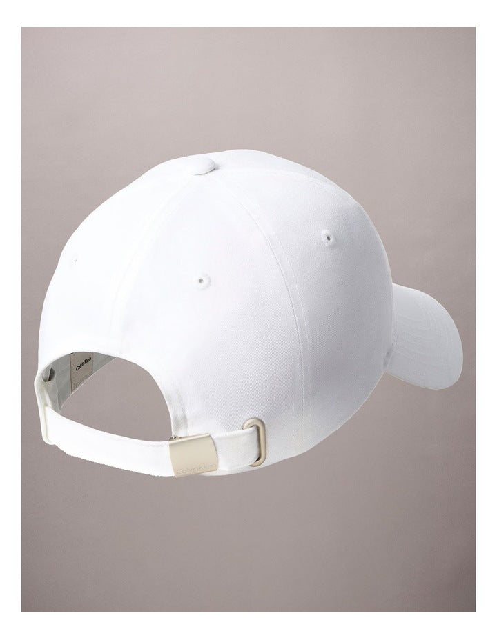 Embroidered Monologo Baseball Cap in Bright White