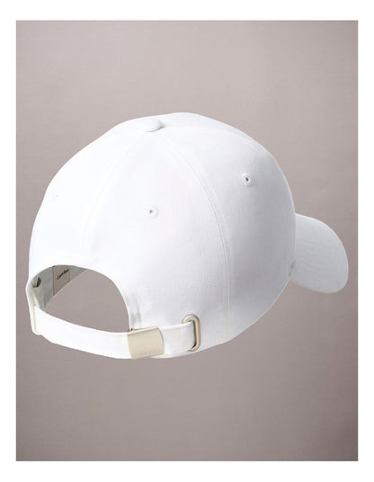 Embroidered Monologo Baseball Cap in Bright White