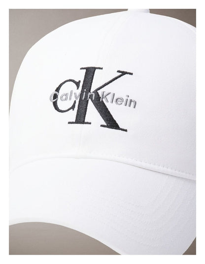 Embroidered Monologo Baseball Cap in Bright White