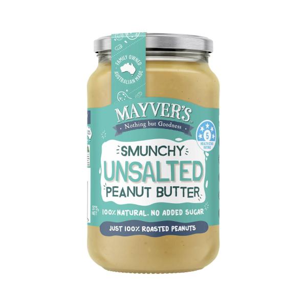 MAYVERS SMUNCHY NATURAL UNSALTED PEANUT BUTTER