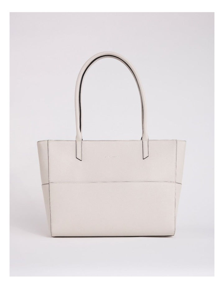 Hansel Leather Tote Bag in Stone