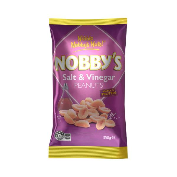 NOBBYS PEANUTS SALT & VINEGAR 350G