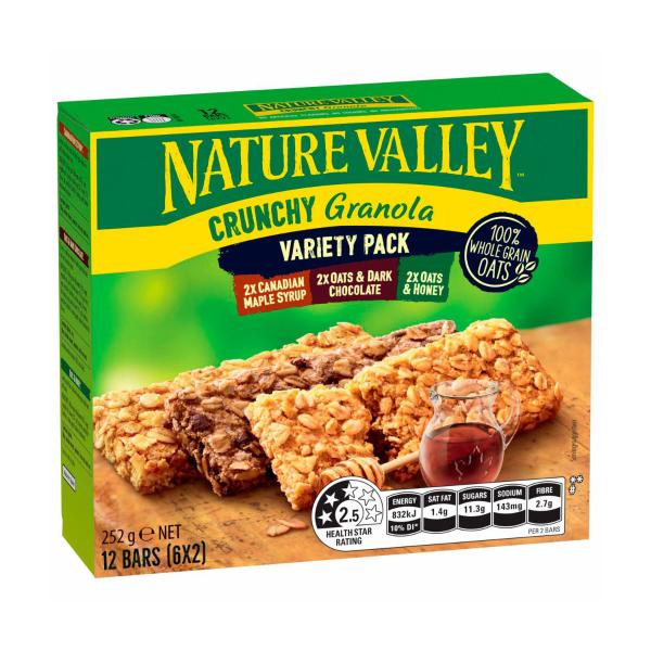 NATURE VALLEY CRUNCHY BARS 252G:VARIETY PACK:.:252 GRAM