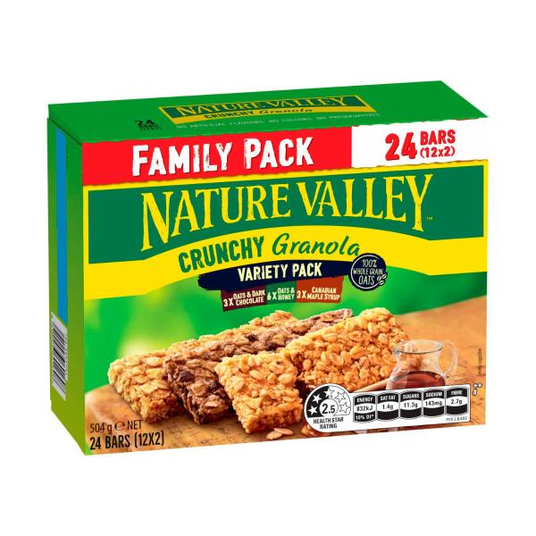NATURE VALLEY CRUNCHY FAMILY PACK 504G:VARIETY PACK:.:504 GRAM