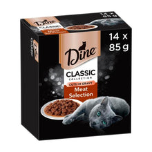 DINE WET CAT FOOD MEAT SELECTION IN GRAVY 14X85G TRAYS