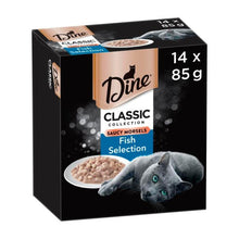 DINE WET CAT FOOD FISH SELECTION IN SAUCE 14X85G TRAYS