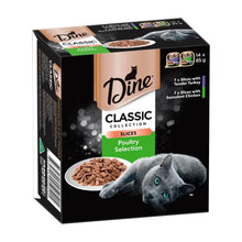DINE WET CAT FOOD POULTRY SELECTION SLICES 14X85G TRAYS